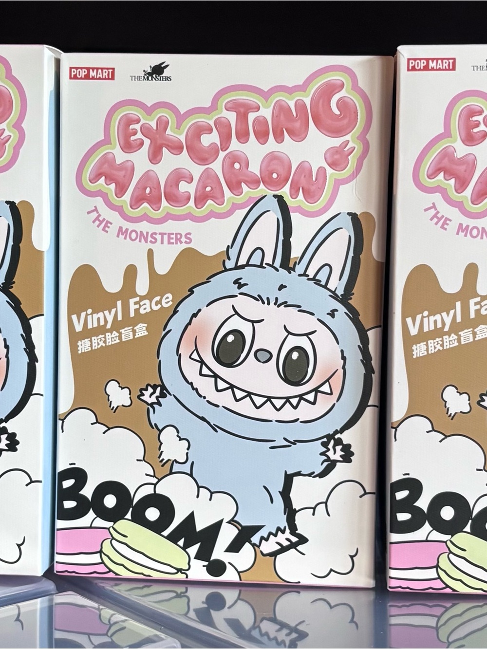 POP MART Exciting Macaron The Monsters Vinyl Face Figure - Blue
